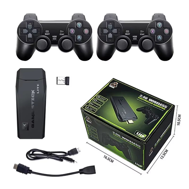 64GB 20000 Games Retro Video Game Consoles M8 Game Stick 4K 2.4G Wireless Console Dendy Gamestick for GBA/MD/PS1 Children'S Gift