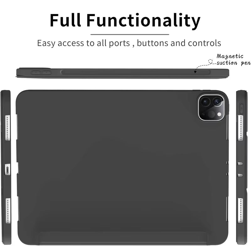For Funda Mipad 7 6 Pro 5 11 11.2 Case Redmi Pad SE 11 10.6 8.7 12.1 Auto Wake up & Sleep Silicone Cover Support Charging