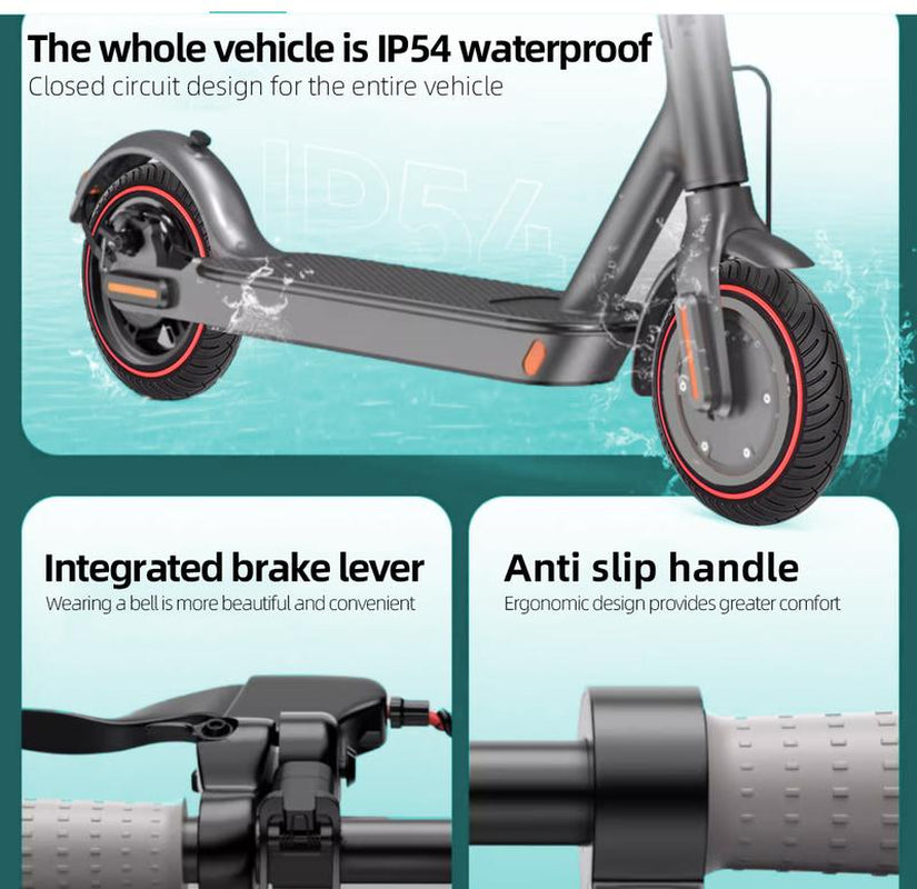 Electric Scooter with Seat, Long-Range Portable Commuting Scooter for Adults with Braking System and App , Lightweight ,350W/500W Motor, Top Speed 19/21 Mph, Max 18/20/21Miles Ranges, Foldable E Scooter for Adults with 8.5Inch Solider Tire.