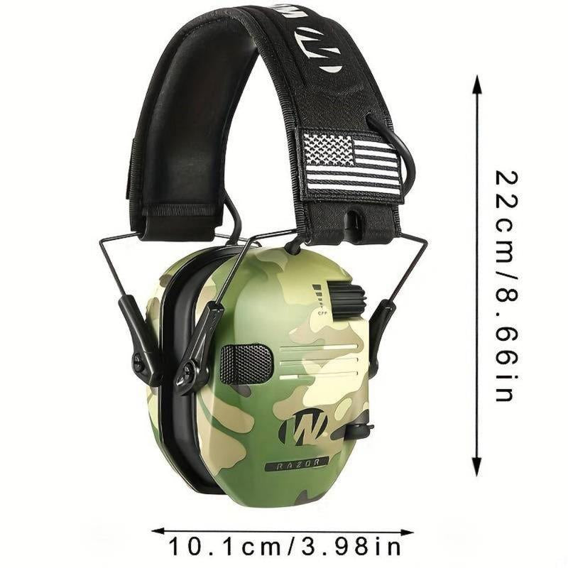 Electronic Hearing Protector, Noise Reduction Earmuffs, Head Mounted Wired Earmuffs, Hearing Protection-Earphone for Shooting, Hunting, Outdoor Activities