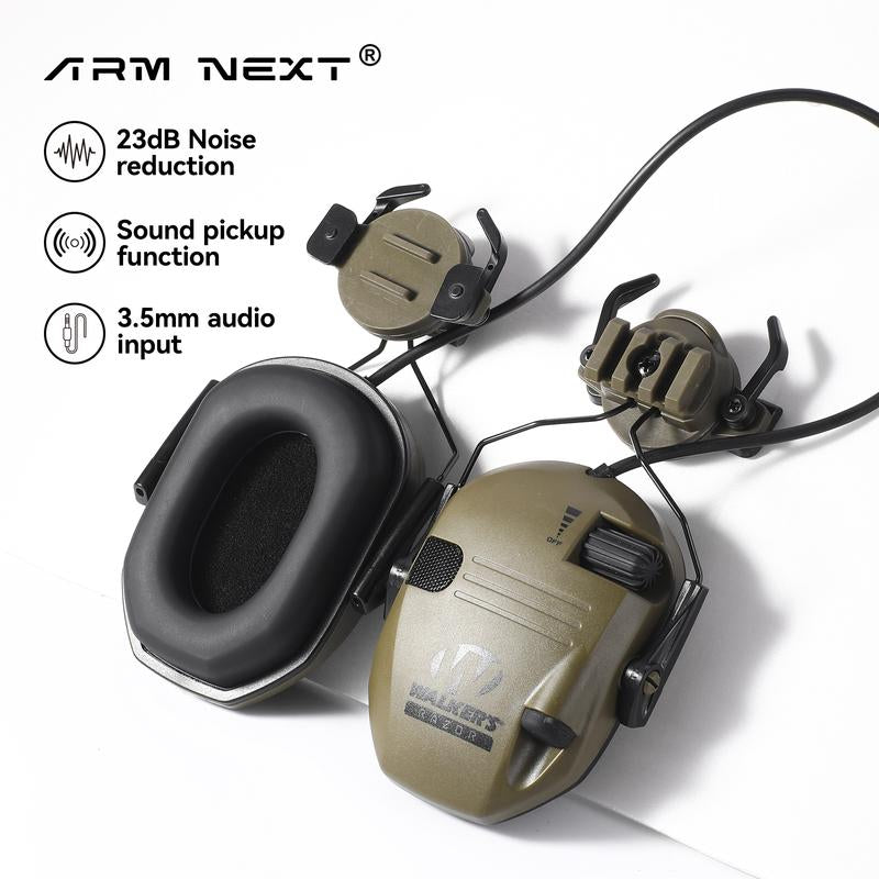 Electronic Hearing Protector, Noise Reduction Earmuffs, Head Mounted Wired Earmuffs, Hearing Protection-Earphone for Shooting, Hunting, Outdoor Activities