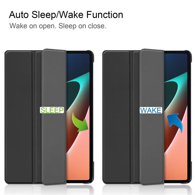 For Funda  Mipad 7 6 Pro 5 11 11.2 Case Redmi Pad SE 11 10.6 8.7 12.1 Auto Wake up & Sleep Silicone Cover Support Charging